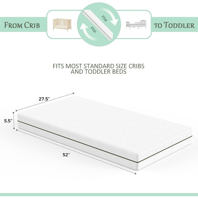Pediatrician Recommended Two Sided Universal Standard Baby Mattress For Crib